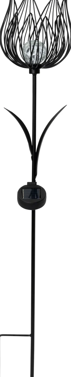 New Solar Gartenstecker Blume schwarz D 19 H 105 cm Gartenstecker|Solar Gartenleuchten