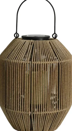 Sale Solar Windlicht Burgos braun D 23 H 29 cm Solar Gartenleuchten|Tischleuchten