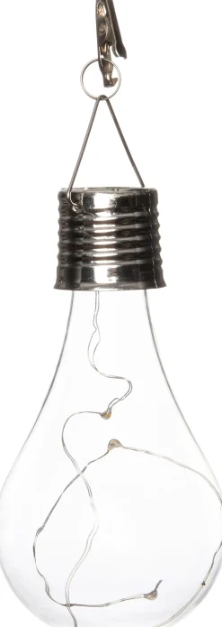 Sale Solar-Glühbirne transparent D 7 H 14 cm Solar Gartenleuchten|Außenleuchten Hängend