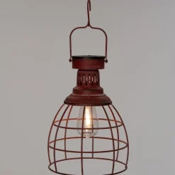 Online Solarleuchte D 21 H 30 cm rot Solar Gartenleuchten|Außenleuchten Hängend