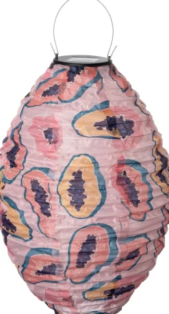 Hot Solarleuchte Solis Papaya rosa D 25 H 40 cm Wandhänger|Solar Gartenleuchten