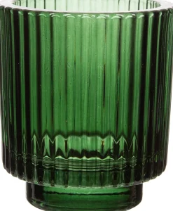 Discount Teelichthalter Toby grün D 9 cm H 10 cm Teelichthalter