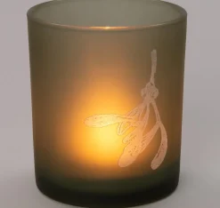 Online Teelichthalter Mat blad grün D 7 H 8 cm Teelichthalter