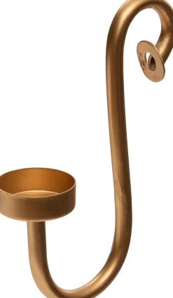 Outlet Teelichthalter mit Haken Tjeerd gold 32,5 x 20 x 20 cm Teelichthalter