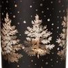 New Teelichthalter Bäume Schnee Poppy schwarz D 9 H 10 cm Teelichthalter