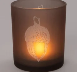 Teelichthalter Mat Eichel braun D 7 H 8 cm Teelichthalter