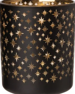 Discount Teelichthalter Stern Marijne schwarz D 7 H 8 cm Teelichthalter
