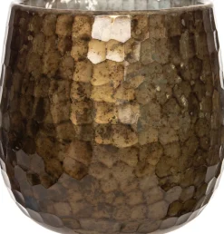 New Teelichthalter Puk braun D 10 H 10 cm Teelichthalter