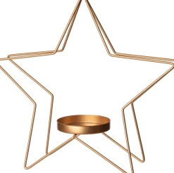 Best Teelichthalter Stern gold 25 x 10 x 25,5 cm Teelichthalter