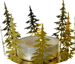 Discount Teelichthalter Weihnachtsbaum gold D 22,5 cm Teelichthalter