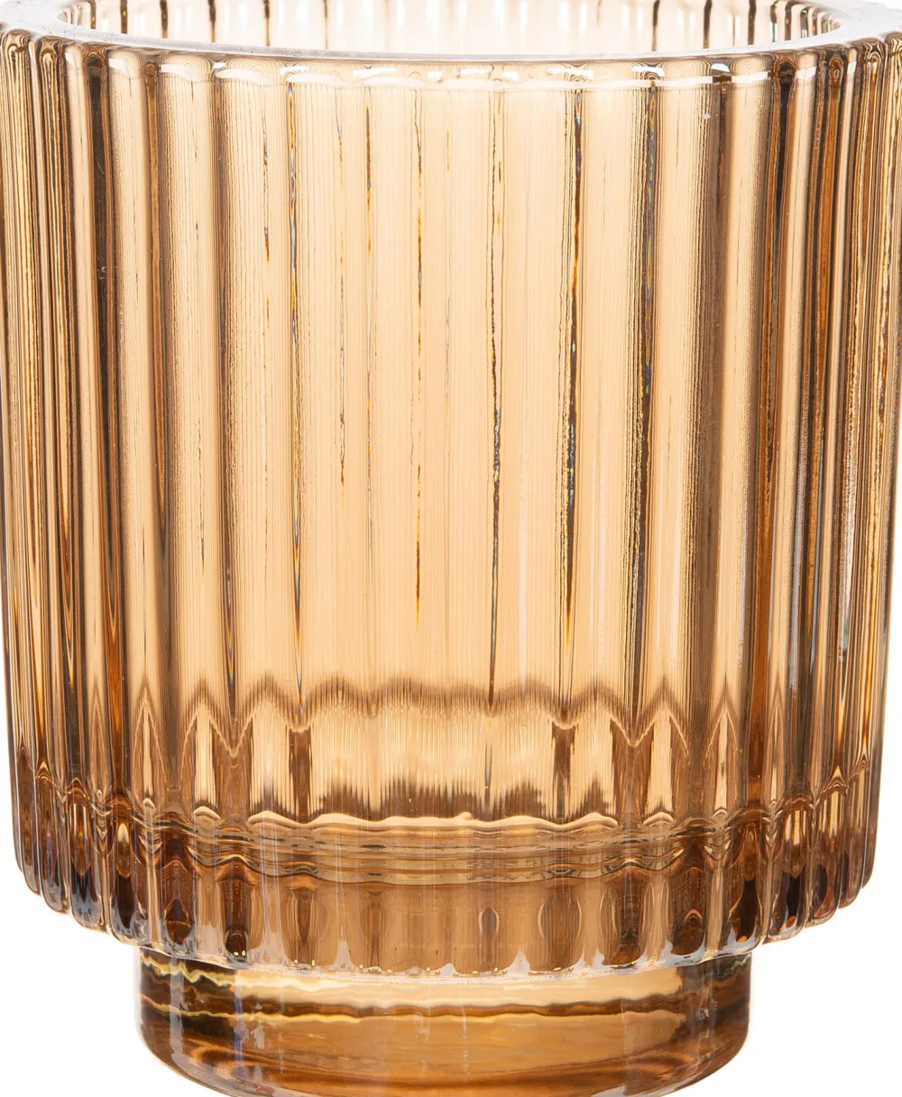 Outlet Teelichthalter Toby gelb D 9 cm H 10 cm Teelichthalter