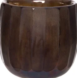 Outlet Teelichthalter Cafu braun D 8 H 8 cm Teelichthalter