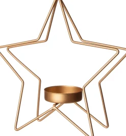 Online Teelichthalter Stern gold 18 x 6,7 x 19 cm Teelichthalter