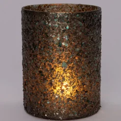 Clearance Teelichthalter grün D 10 H 13 cm Teelichthalter