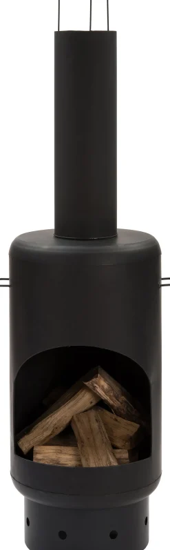 Online Terrassenofen schwarz D 48 H 155 cm Terrassenöfen & Gartenkamine