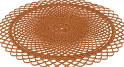 Hot Tischset Weihnachten rund braun D 32 cm Tischwäsche