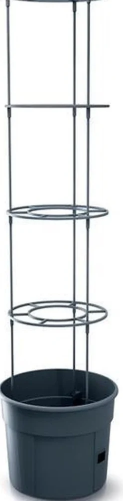 Discount Tomatentopf mit Rankhilfe 39 x 31,5 x 153 cm anthrazit Anzuchtkästen & Mini-Gewächshäuser