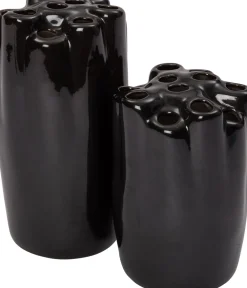 Sale Vase Cruz schwarz D 15 H 20 cm Vasen & Krüge|Blumentöpfe & Pflanzgefäße