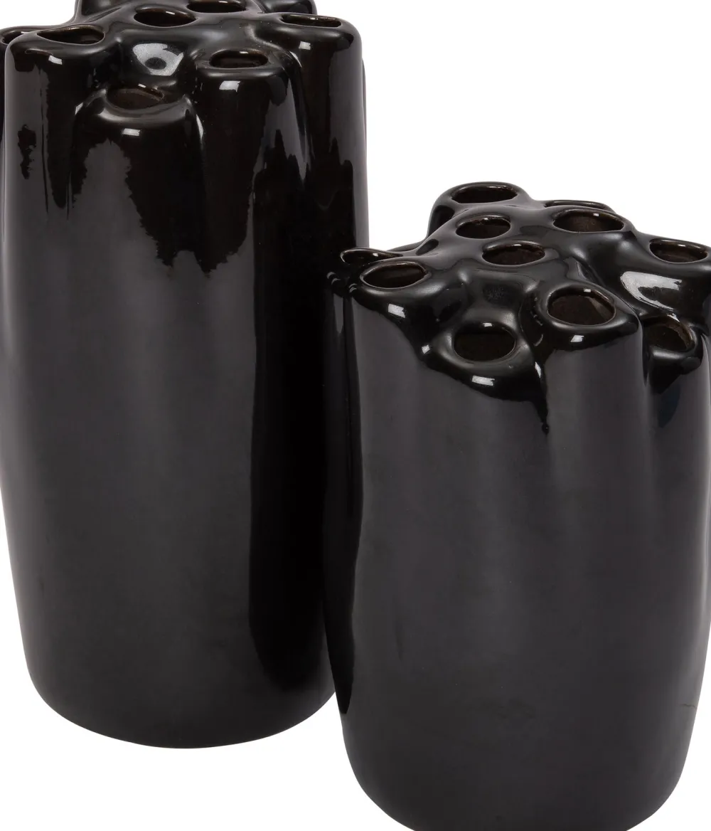 Sale Vase Cruz schwarz D 15 H 20 cm Vasen & Krüge|Blumentöpfe & Pflanzgefäße