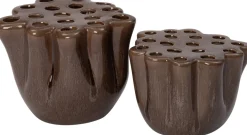 Vase Davi braun D 15 H 15 cm Vasen & Krüge|Blumentöpfe & Pflanzgefäße