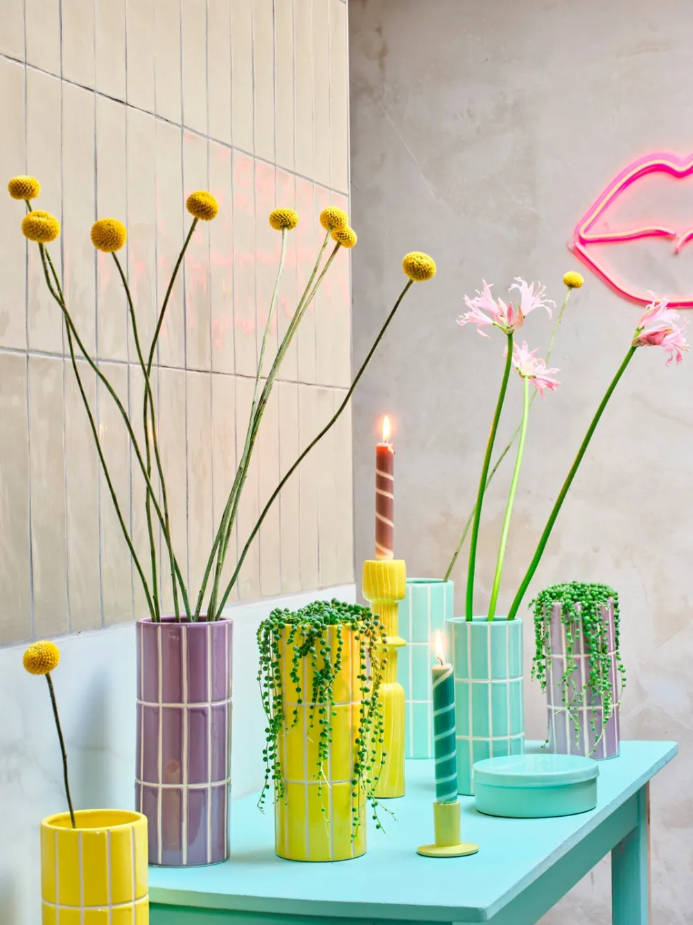 Clearance Vase Menno grün D 11,9 H 26,2 cm Vasen & Krüge|Blumentöpfe & Pflanzgefäße