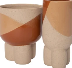 Best Vase mit Fuß Jay orange D 9 H 20 cm Vasen & Krüge|Blumentöpfe & Pflanzgefäße