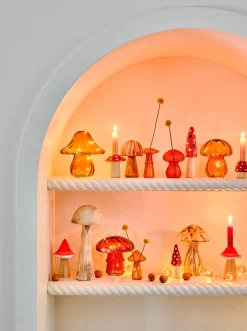 Discount Vase Sveppir Pilz rot D 8 H 11,5 cm Vasen & Krüge|Blumentöpfe & Pflanzgefäße