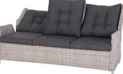 Clearance verstellbares Loungesofa 3-Sitzer Sanur braun Loungesofas|Loungesofas
