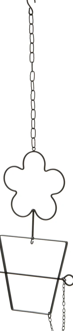 Best Vogelfutterhalter hängend Blume schwarz 18 x 0,5 x 31 cm Gartenvögel|Vogelfutterhäuser