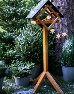 Best Vogelfutterhaus Kubus stehend Holz 48 x 25 x 135 cm Gartenvögel|Vogelfutterhäuser