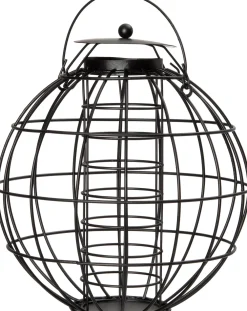 New Vogelfutterspender schwarz D 21 H 24 cm Gartenvögel|Vogelfutterhäuser