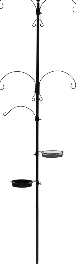 Vogelfutterständer schwarz H 215 cm Gartenvögel|Vogelfutterhäuser