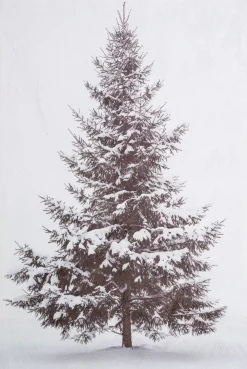 Hot Wandbild mit Beleuchtung Weihnachtsbaum 70 x 3 x 120 cm Weihnachtliche Wanddeko