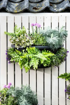 New Wand-Blumentopf schwarz 50 x 26 x 21,5 cm Wand-Blumentöpfe|Blumentöpfe & Pflanzgefäße