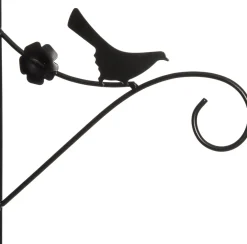 New Wandhalterung Vogel schwarz 29 x 2 x 29 cm Haken & Bügel