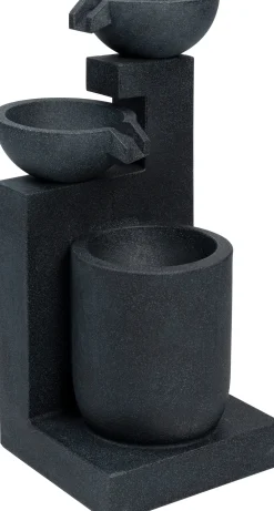 Hot Wasserspiel Miro grau 41 x 41 x 76 cm Gartenbrunnen & Wasserspiele