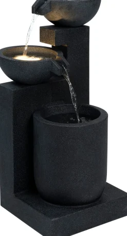 Hot Wasserspiel Miro grau 41 x 41 x 76 cm Gartenbrunnen & Wasserspiele