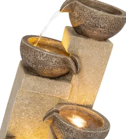 Online Wasserspiel Tani beige / grau 25 x 25 x 55 cm Gartenbrunnen & Wasserspiele