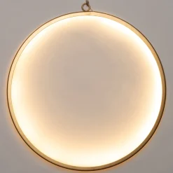 New Weihnachtsanhänger Ring mit LED-Beleuchtung gold D 42 cm Weihnachtsdeko Zum Aufhängen