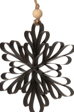 Sale Weihnachtsbaumanhänger Schneeflocke D 15 cm schwarz Weihnachtsdeko Zum Aufhängen