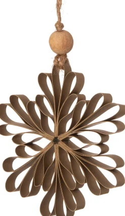 Clearance Weihnachtsbaumanhänger Schneeflocke D 15 cm gold Weihnachtsdeko Zum Aufhängen