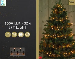 Outlet Weihnachtsbaum-Lichterkette Ivy 32 m mit 1500 LEDs klassisch warm Weihnachtsbaumbeleuchtung