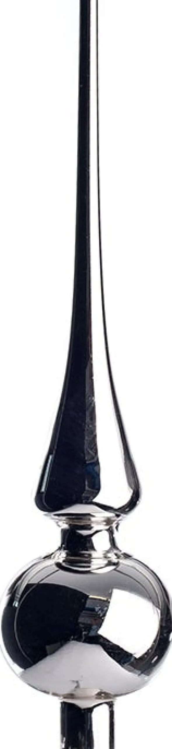 Online Weihnachtsbaumspitze silber D 6 H 26 cm Weihnachtsbaumspitzen