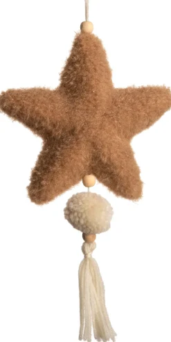 Hot Weihnachtsbaumschmuck Tassel Stern braun 14 x 26 x 4 cm Weihnachtsdeko Zum Aufhängen