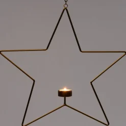 Discount Weihnachtsbaumschmuck Stern Maurice gold 39 x 4,5 x 38,5 cm Teelichthalter|Weihnachtsdeko Zum Aufhängen