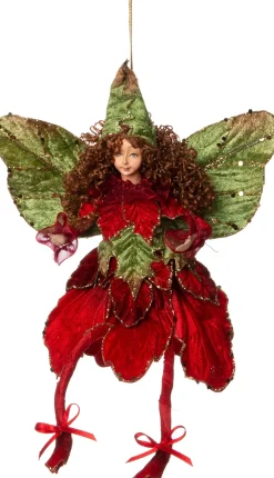 Best Weihnachtsbaumschmuck Fee 30 x 17 x 6 cm rot grün Weihnachtsdeko Zum Aufhängen