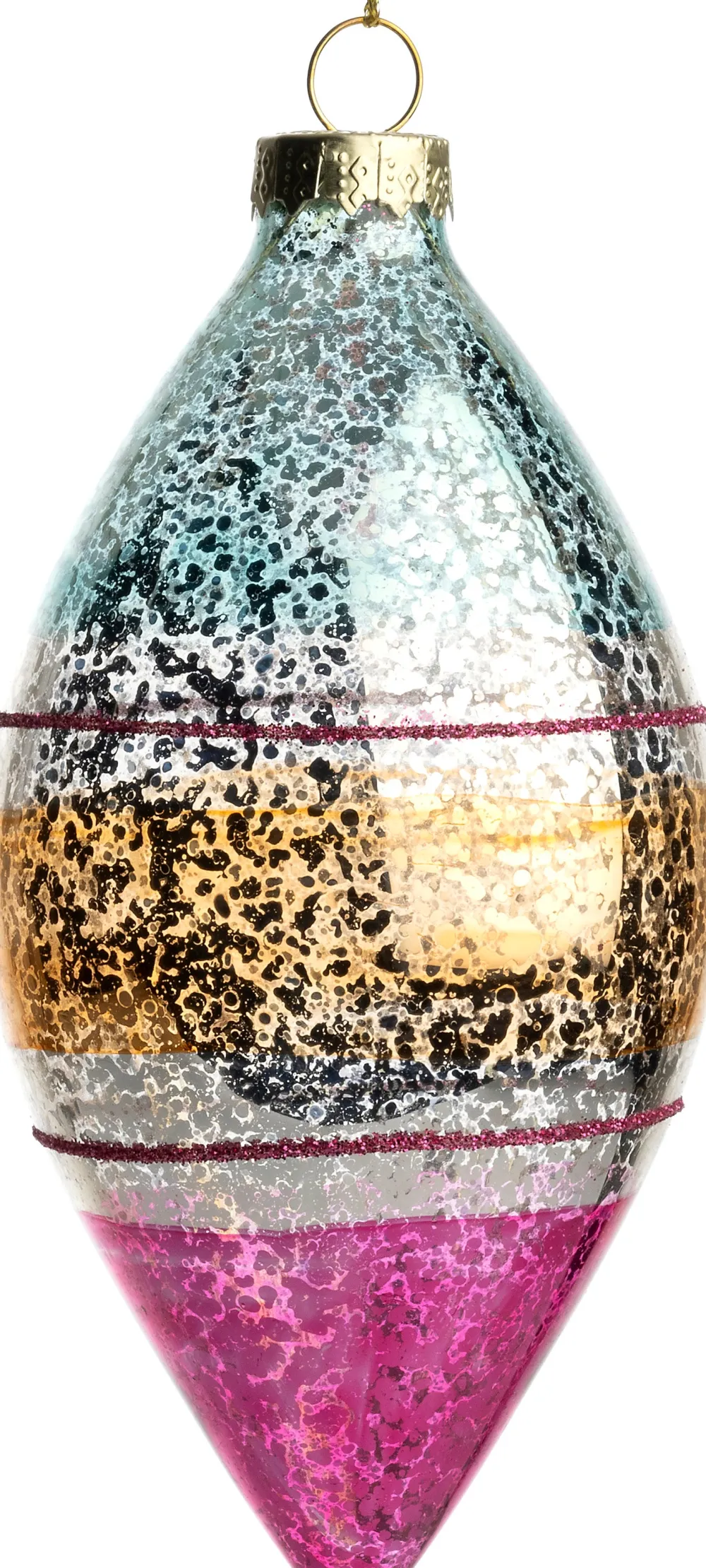 Weihnachtsbaumschmuck Leenaun blau / gold D 6 H 12 cm Weihnachtskugeln & -Anhänger