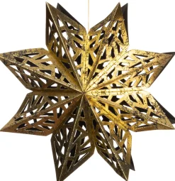 Online Weihnachtsbaumschmuck Papier Schneeflocke schwarz / gold D 23 cm Weihnachtsdeko Zum Aufhängen