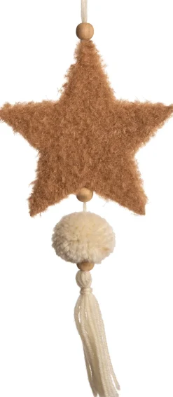 Weihnachtsbaumschmuck Tassel Stern braun 13 x 3 x 24 cm Weihnachtsdeko Zum Aufhängen
