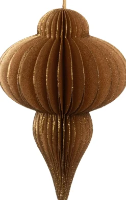 Weihnachtsbaumschmuck Papier gold D 8,5 H 11,5 cm Weihnachtskugeln & -Anhänger